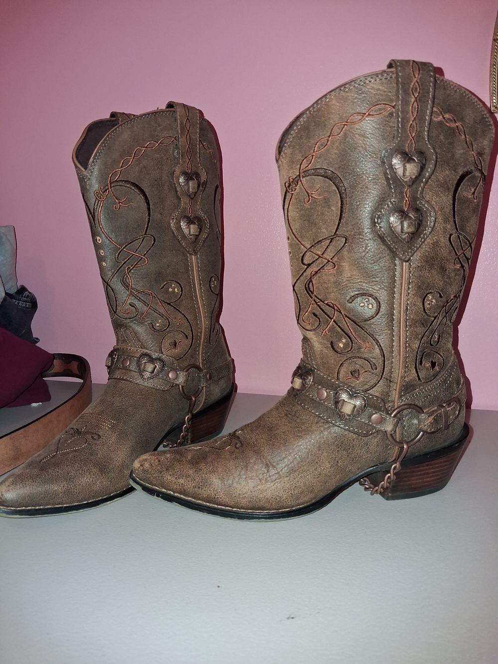 Crush by Durango Western Boots with Heart Accents